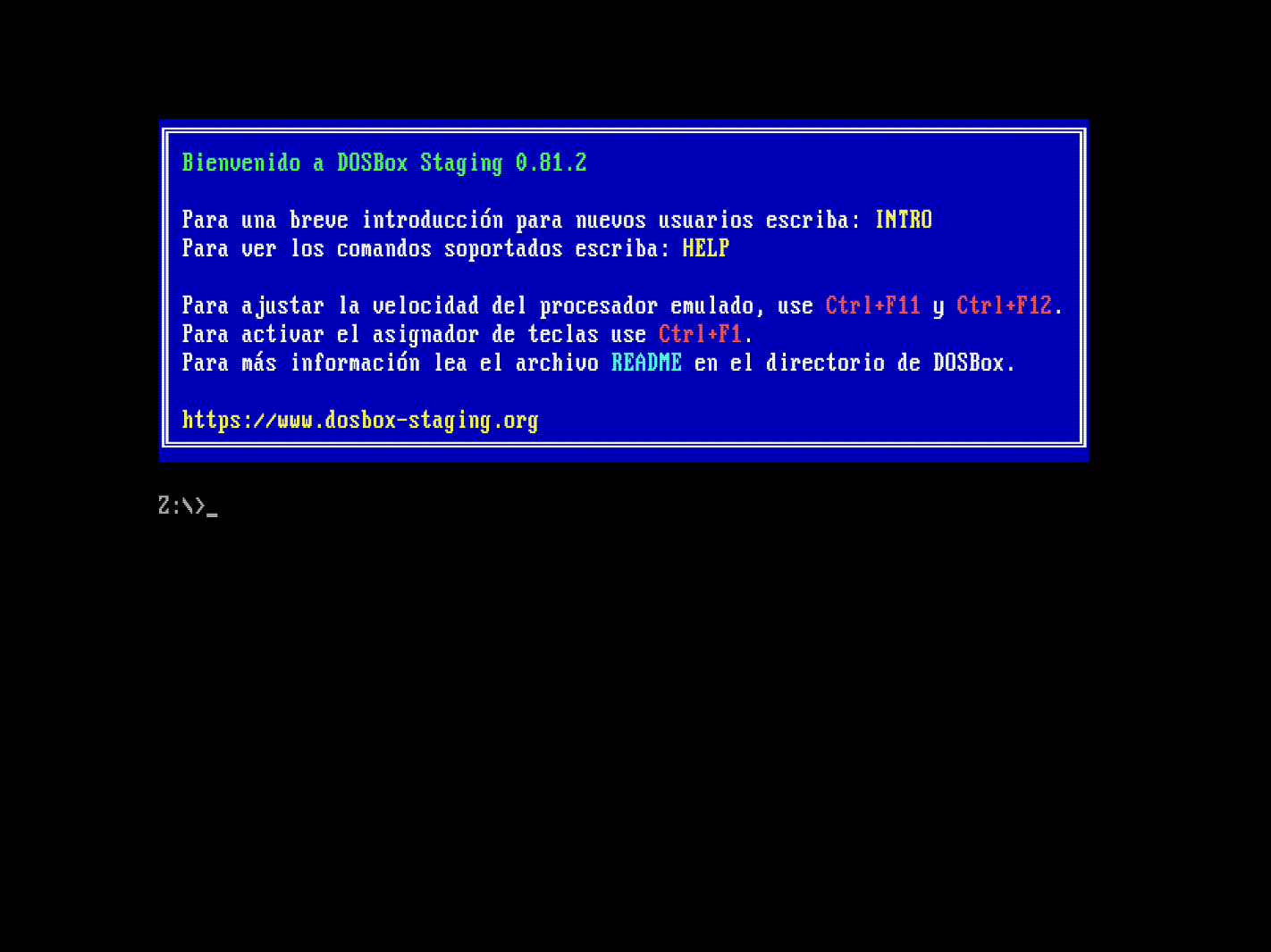 Inicio DosBox