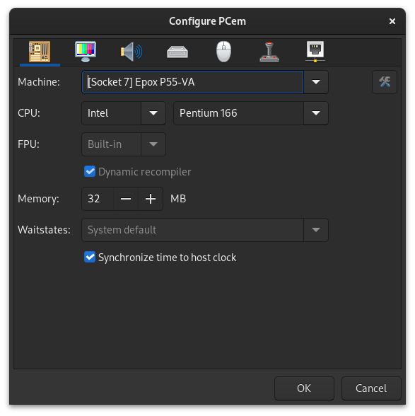 Config de cpu y ram